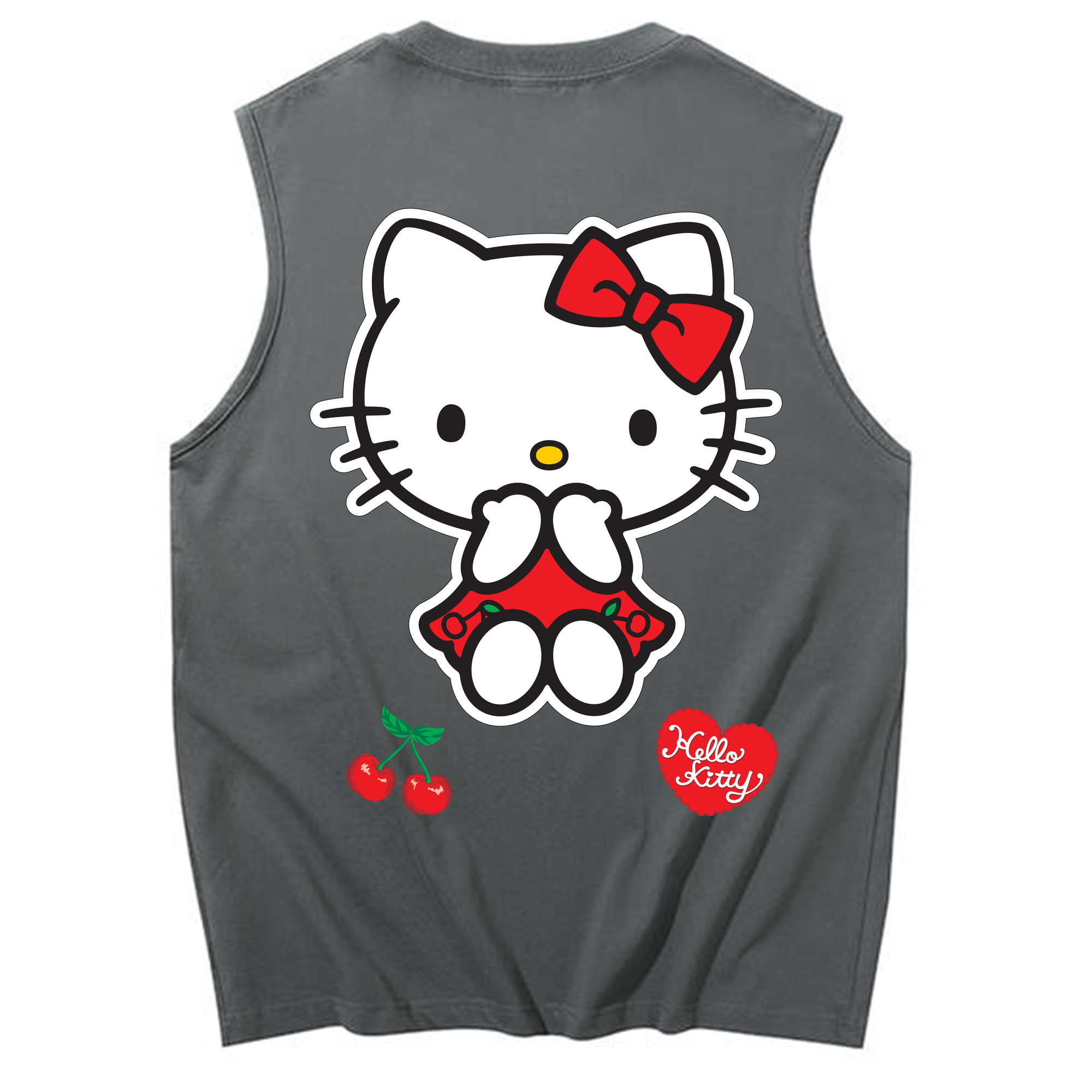 （画像用） Hello Kitty ハローキティ コットン100％タンクトップ（背面プリント）